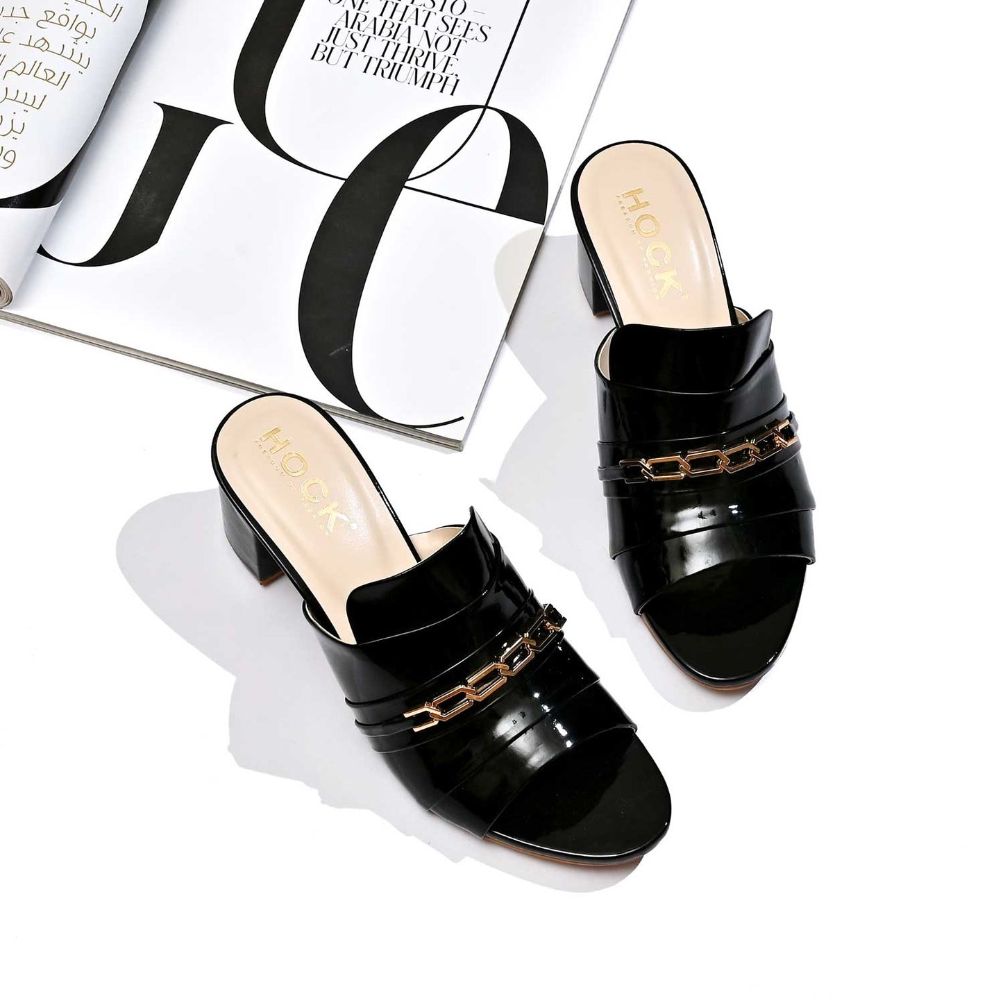 Chained Block Heel