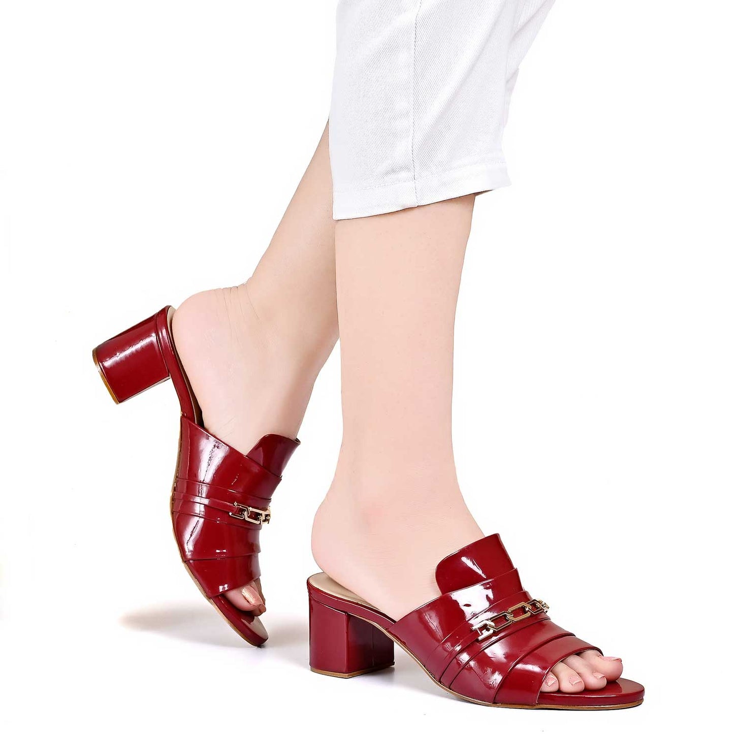 Chained Block Heel