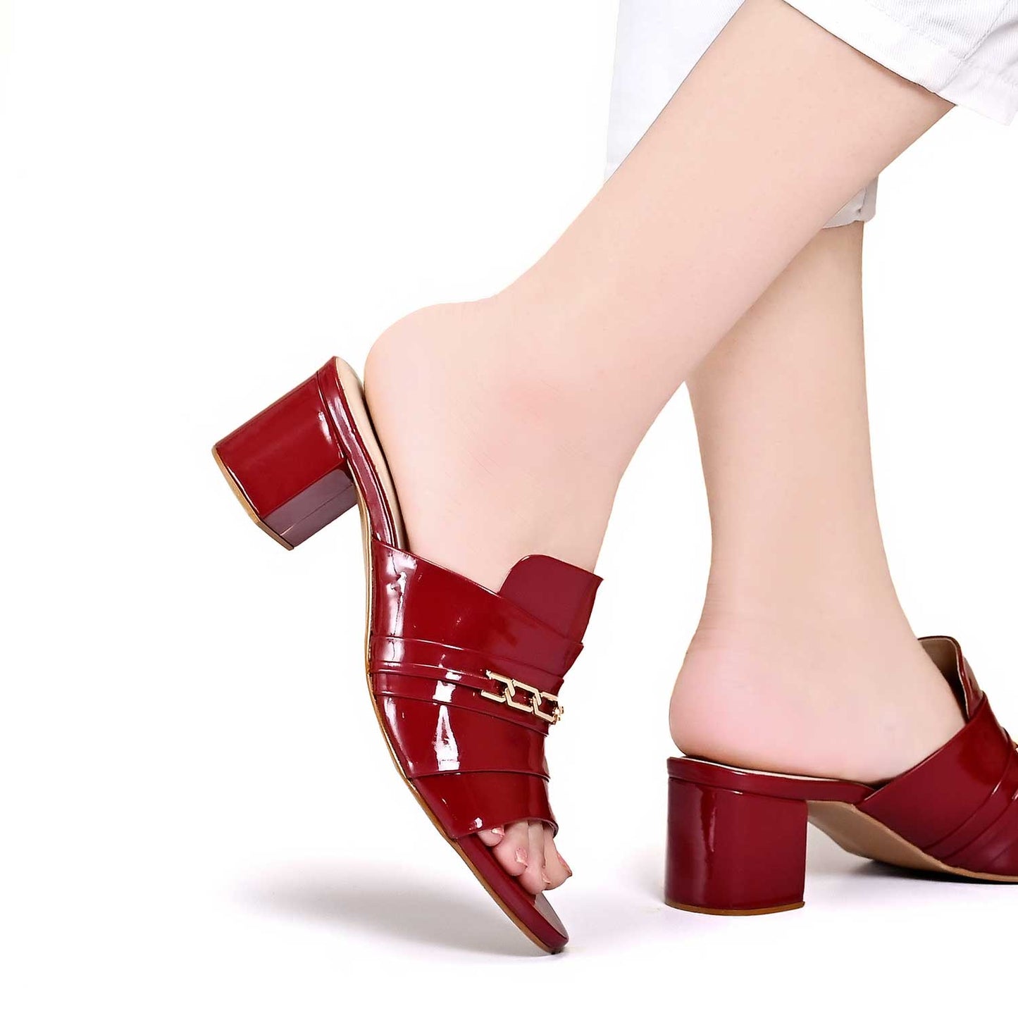 Chained Block Heel