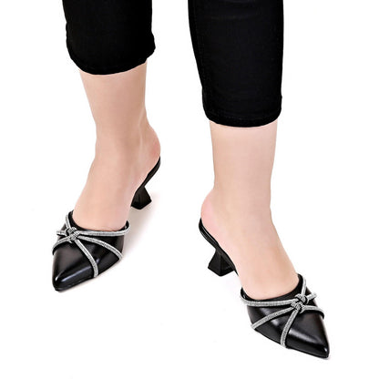 Crystal-Knotted Slingback Heels Summer Sale ////