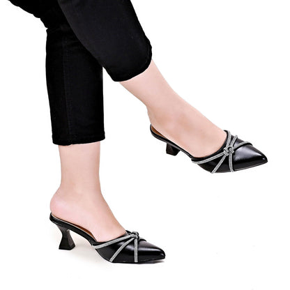Crystal-Knotted Slingback Heels Summer Sale ////