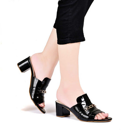Chained Block Heel