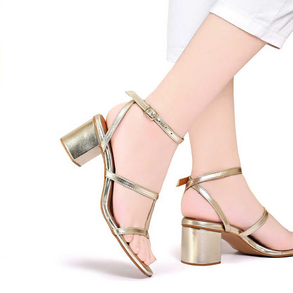 Gold Leather Sandal