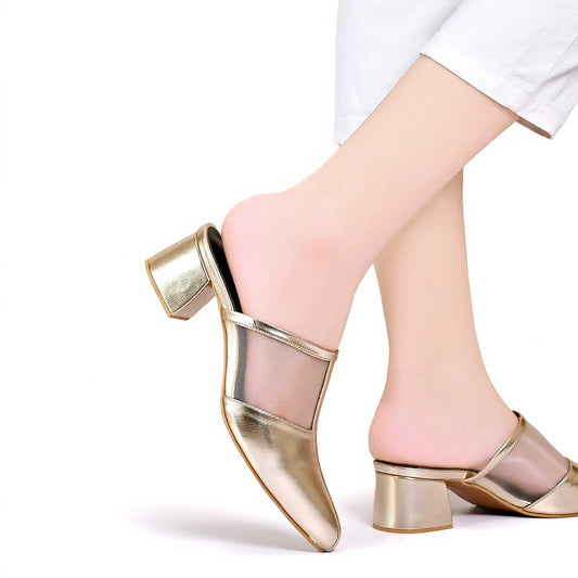 Mesh Pointed-Toe Mules