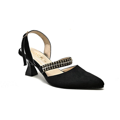Crystal Strap Ankle Mules