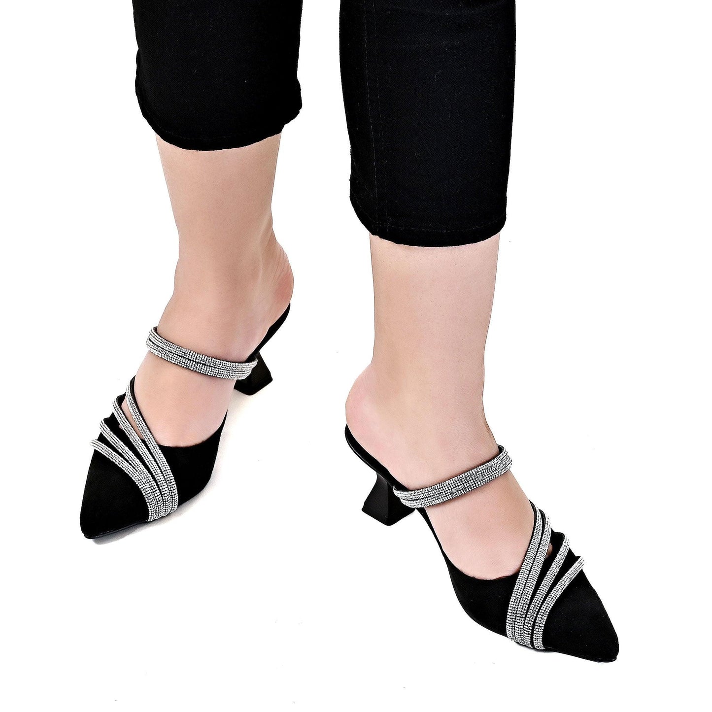 Gem-Strap Sling Summer Sale //// BLACK