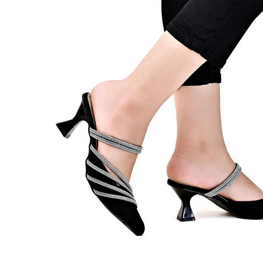 Gem-Strap Sling Summer Sale //// BLACK