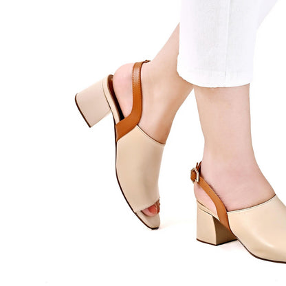 Round Toe Heeled Sandal